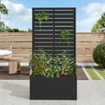 thumbnail image 2 of MAYEERTY 47" x 24" Metal Raised Garden Climbing Frame with Trellis Planter Box for Climbing Plants, 2 of 6