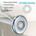 thumbnail image 3 of 8 Pack 1.8" Zinc-Plated Steel Garage Door Rollers, 6.57" Long Stem, Silver, 3 of 7