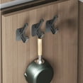 thumbnail image 6 of 3-Pack No-Drill Adhesive Hooks – Damage-Free Wall Mounted Organizers for Bathroom, Closet & Entryway, Heavy Duty Plastic Hooks for Towels, Coats (Gray, Space-Saving 5lb Capacity), 6 of 6
