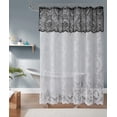 thumbnail image 2 of WARM HOME DESIGNS 84 Inch White Gothic Vintage Shower Curtain with Black Valance. SH White-Black 84, 2 of 5