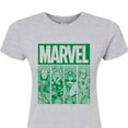 thumbnail image 3 of Marvel - St. Patrick's Day Green Grid - Juniors Fitted Graphic T-Shirt, 3 of 5