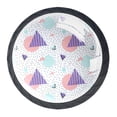 thumbnail image 1 of 4 Pcs Memphis Triangle Knobs for Kitchen Cabinet Cupboard Dresser Bookcase Drawer Pulls Handles Round Home Decor, 1 of 8