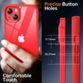 thumbnail image 5 of Shockproof Clear Case for iPhone 14, [Not Yellowing] [10FT Military Drop Protection] Hard Clear Back Four Corner Airbags Drop Protection Phone Cover, 6.1 inch, Red, 5 of 14