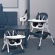 thumbnail image 1 of Silla de alimentación para bebés, plegable, ajustable, segura, portátil, cómoda, para comer para niños pequeños, con cinturón de seguridad para el hogar, color azul, 1 of 1