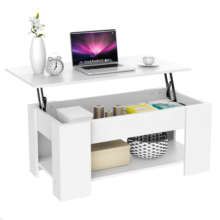 Rectangular Lift Top Coffee Table Modern White (Best Lift Top Table)