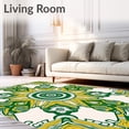 thumbnail image 2 of ODIKA 3'x5' Machine Washable Non-Slip Area Rug, Medallion Array with Sunset Fade Effect High Traffic Rug, Green, 658054, 2 of 7