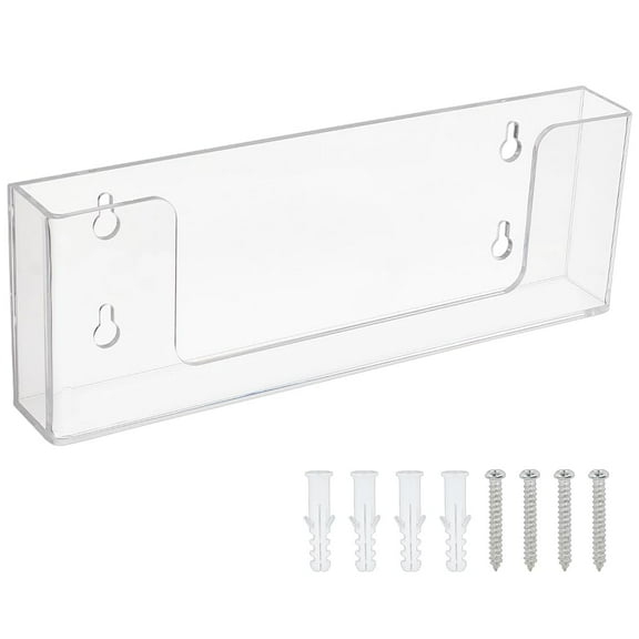 1set Acrylic Glove Box Holder with 4pcs Screws Clear Glove Holder Dispenser Acrylic Gloves Dispenser Wall Floating Gloves Dispenser for Wall Mount Glove Rack Kitchen Closet - 1.4x10.3x3.6 Inch