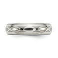 thumbnail image 3 of Two-Tone Titanium Silver Ring Band Wedding Silver Tone, 3 of 7