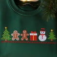 thumbnail image 2 of Embroidered Cute Gingerbread Cookies Sweatshirt, Womens Christmas Sweatshirt, Merry Christmas, Christmas Cookies Sweatshirt, Holiday Sweater, 2 of 5