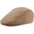 thumbnail image 3 of Classic Solid Flat Cap Newsboy Hats for Men Cabbie Driving Scally Adjustable, 3 of 7