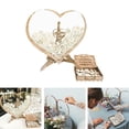 thumbnail image 3 of Livre d'Or de Mariage Cartes de Cœur Alternatives avec Support d'Exposition Ivoire Ensemble de 50 Pcs, 3 of 7