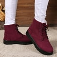 thumbnail image 4 of Winter Snow Boots for Women Anti-Skid Platform Lace up Casual Fuzzy Warm High Top Ankle Booties, 4 of 7