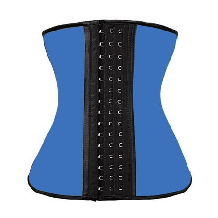 TrdSipl Waist Trainer for Women Weight Loss Slimming Corsets Body Shaper Tummy Control Perspiration Plus Size Shapewear Blue M