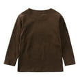 thumbnail image 3 of Vedolay Toddler Boys Clothes Baby Girl Sweatshirt for Girls Long Sleeve Shirt Coffee,90, 3 of 3