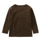 thumbnail image 2 of Gibobby Blusa Manga Larga Niños Camiseta de algodón sólido de manga larga para niños y niñas, ropa de otoño para niños(Café, 18-24 Meses), 2 of 3