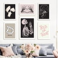 thumbnail image 2 of Pintura rosa de esqueleto fantasma de Halloween, lienzo impreso, póster nórdico, arte de pared, imagen para regalo, sala de estar, decoración del hogar, Cuadro, 2 of 4