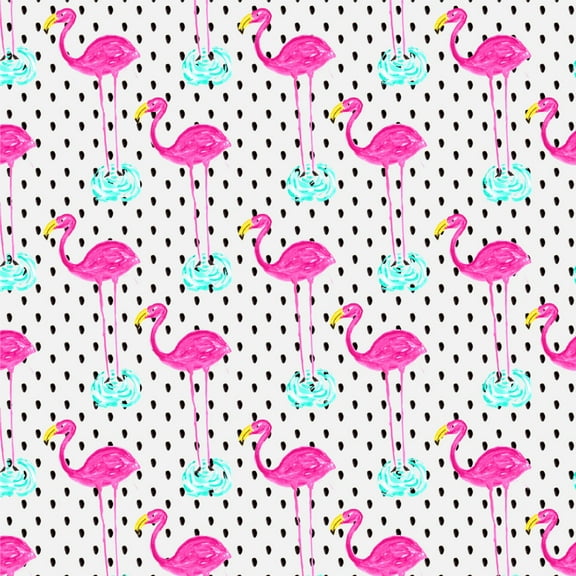 Flamingos Dots Water Premium Roll Gift Wrap Wrapping Paper
