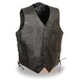 thumbnail image 4 of Event Leather ELM3900 Men's 'Live to Ride' Black Leather Side Lace Vest with Flying Eagle Emboss - 5X-Large, 4 of 9