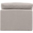 thumbnail image 6 of Meridian Furniture Indulge Contemporary Linen Fabric Armless Chair in Beige, 6 of 9