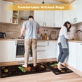 thumbnail image 3 of Gothic Kitchen Rugs Sets of 2, Butterfly Anti Fatigue Cushioned Kitchen Mat for Floor, Standing, Mushroom Moon Non Skid Washable Kitchen Rugs and Mats, 18'''' x 30'''' + 18'''' x 48'''', Black, 3 of 6