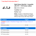 thumbnail image 2 of Right Exhaust Manifold - Compatible with 1977 - 1978 Pontiac LeMans, 2 of 2