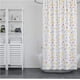 thumbnail image 1 of Cortina de ducha blanca, antimoho, impermeable, de poliéster PEVA, antibacteriana, impermeable para baño, 180 x 180 cm, con diseño floral., 1 of 5