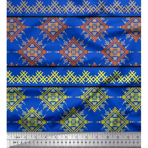 Soimoi Cotton Duck Fabric Artistic Geometric Fabric Prints by Yard 42 Inch Wide