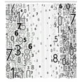 thumbnail image 3 of Ambesonne Modern Shower Curtain, Mathematic Numbers Image, 69"Wx75"L, Black and White, 3 of 3