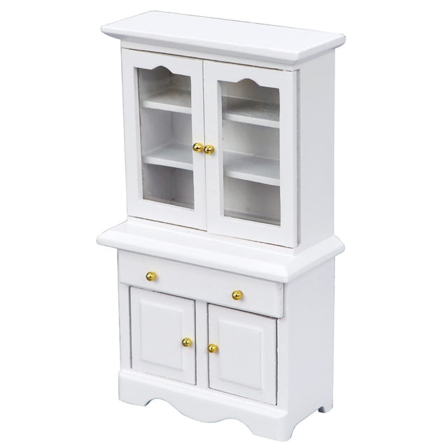 Vitrina blanca con 2 puertas en miniatura, de Dollhouse Furniture