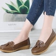thumbnail image 7 of CHICVOMEY Womens Classic Genuine Leather Platform Loafers Casual Comfort Slip-On Boat Shoes with Soft Sole Driving Walking Moccasins Dress Shoes, 7 of 7