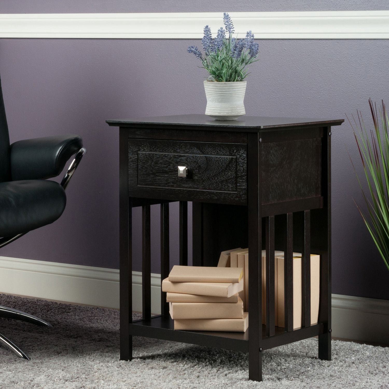 Winsome Marcel Accent Table in Coffee Finish