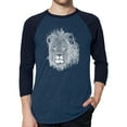 thumbnail image 1 of Men's Raglan Baseball Word Art T-shirt - Lion, 1 of 2