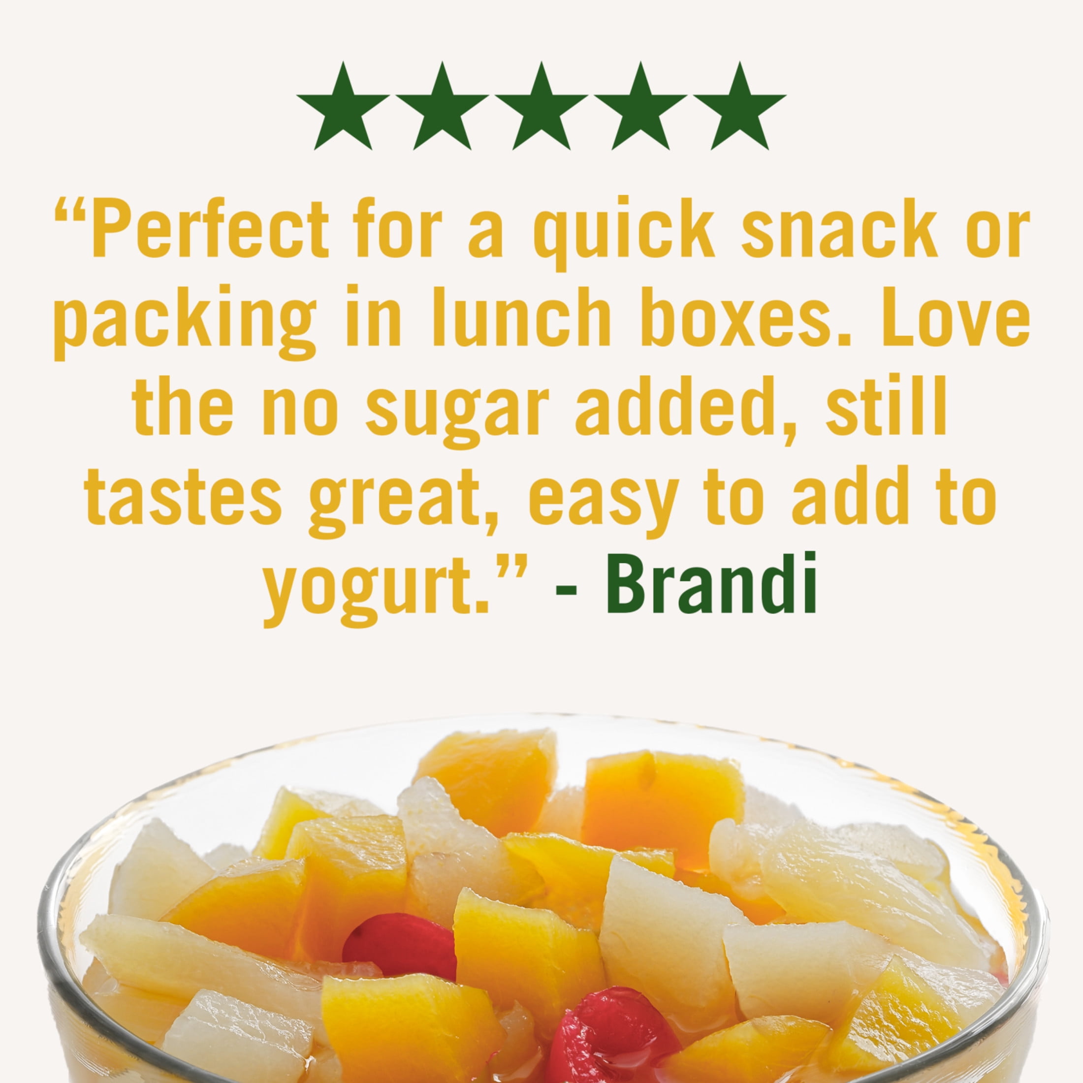 (6 pack) Del Monte Cherry Mixed Fruit No Sugar Added Fruit Cup Snacks 4 oz Cup (Pack of 4)