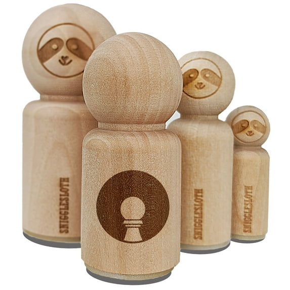 Chess Piece White Pawn Rubber Stamp for Scrapbooking Crafting Stamping - Mini 1/2 Inch