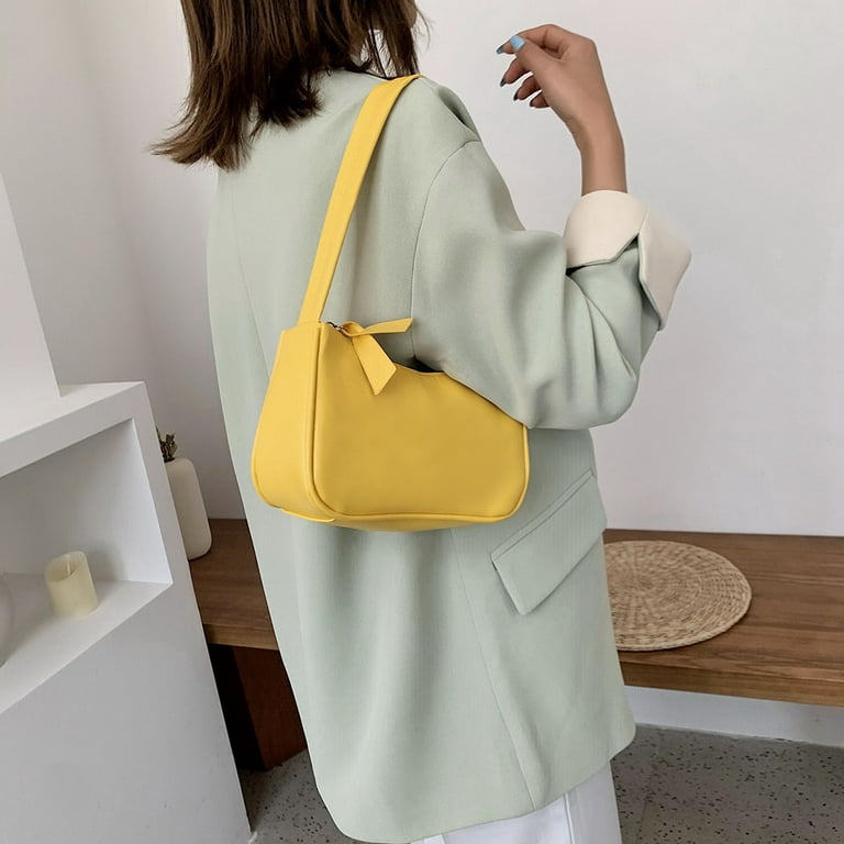 LoyGkgas Unisex Adult Small Shoulder Bag Sling Handbags (Yellow) 