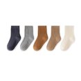 thumbnail image 3 of LZHGirlshop 5PC Socks for Boys Children's Socks Candy Colored Double Needle Baby Mid Calf Socks Fashionable Children's Socks,5PC C, 8-12, 3 of 6