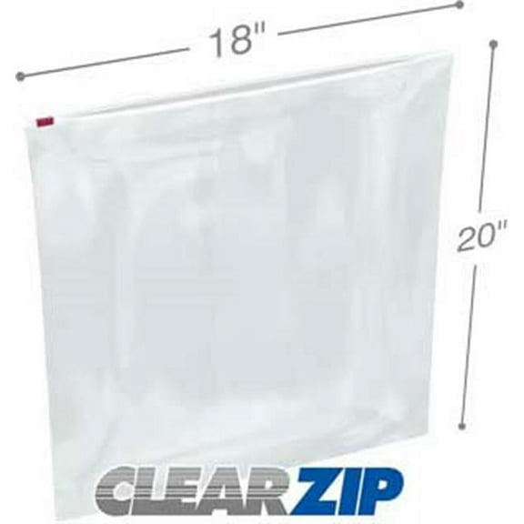 International Plastics CZSL31820 18 x 20 in. 0.003 Gauge ClearZip Slider Bag - Case of 100
