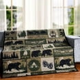 thumbnail image 4 of De Leon Collections 62072 60 x 50 in. Bear Camp Woodland Patchwork Decorative Throw Quilt Blanket, Multi Color, 4 of 4