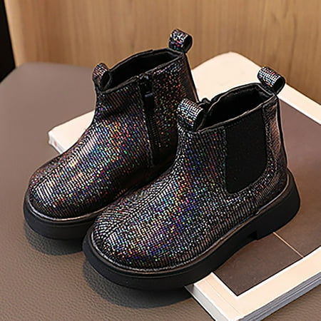 

JIKNTTR Toddler Girls Boots Kids Fashion Lightweight Ankle Boot Shoes Fashion Mesh Lace Boots Non Breathable Boots Trendy Boots for Little Kids