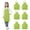 Green Dot, variant on Toptie 6 Pack Kids Aprons with Pocket & Adjustable Strap, Child Chef Bib Apron for Kitchen Cooking Baking Painting-Green-S