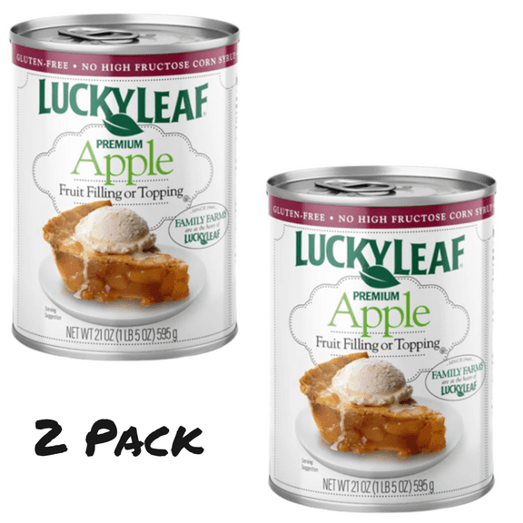 ( 2 Pack ) Lucky Leaf Premium Apple Fruit Filling and Topping, 21 oz Can