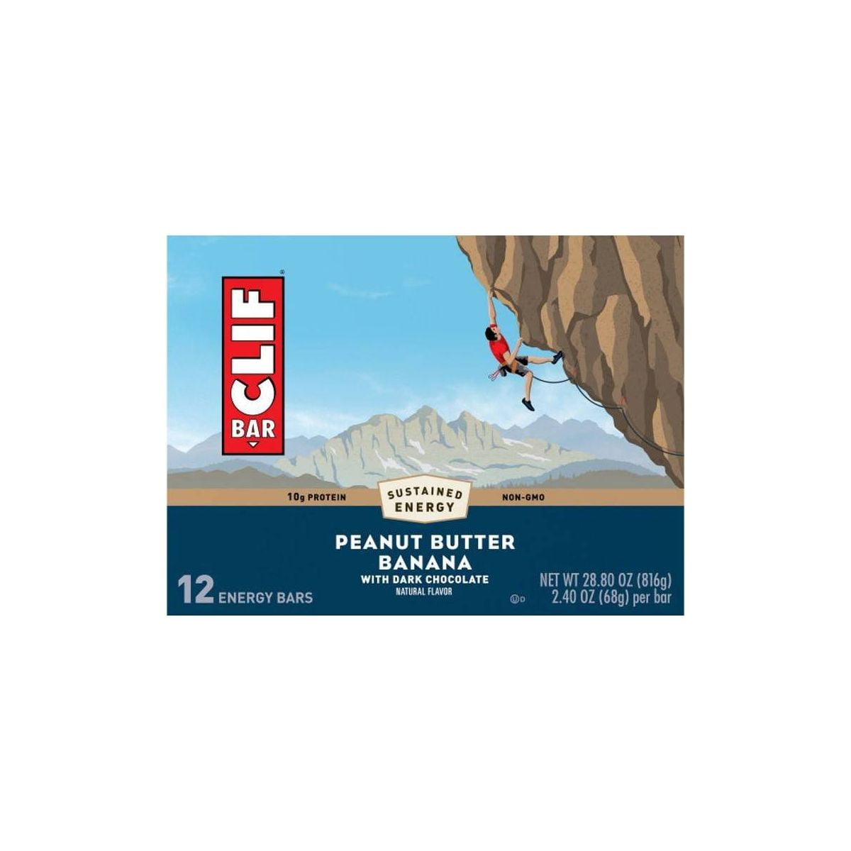 CLIF Bar Peanut Butter Banana with Dark Chocolate - 24oz/10pk - Pack of 2