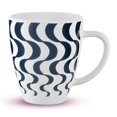 thumbnail image 4 of Larah Wave Blue Opalware Coffee Mug - 390ml, White, Set Of 1 Piece | Tea Coffee Mugs Set - Bone Ash Free, Microwave & Dishwasher Safe | Ideal For Daily Use & Gifting, 4 of 5