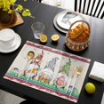 thumbnail image 3 of Gnomes Easter Placemats Set of 4, Eggs Tulips Spring Floral Rustic Placemats for Dining Table, Place Mats for Kitchen Tabletop, Waterproof Wipeable Dining Table Mats Set, 3 of 9