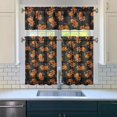 thumbnail image 3 of Fall Kitchen Curtains 36 Inch Short - 3 Panel Set, Autumn Harvest Print, Rod Pocket Window Treatment for Thanksgiving, Farmhouse, Cafe, Living Room - Machine Washable, 3 of 6
