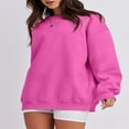 thumbnail image 2 of Women’s Oversized Sweatshirts Long Sleeve Solid Color Pullover Tops, 2 of 6