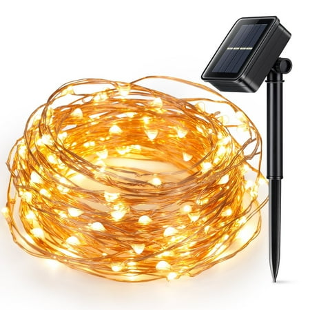 Solar Powered String Light, Kohree 100 Micro LEDs Light String With 33ft Long Ultra Thin String Copper Wire