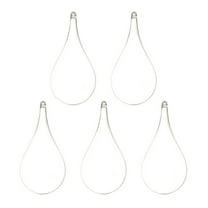 OFFIGAM Set of 5 Clear Teardrop Fillable Plastic Ornaments for Crafting, Party Decorations, and Storage Organizers