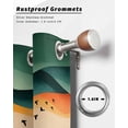 thumbnail image 6 of nqOlkjepod Outdoor Curtains for Patio Waterproof, Green Orange Mountain Outdoor Privacy Panels Grommet, Sunset Birds Abstract Art Blackout Outside Curtains for Porch/Cabana/Pergola 54"x108", 1 Panel, 6 of 8