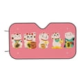 thumbnail image 4 of Uemuo Cute Cat Pattern Accordion Car Windshield Sun Shade, Foldable Reflective Sun Visor for Car, Reflector Windshield Sunshade-, 4 of 7